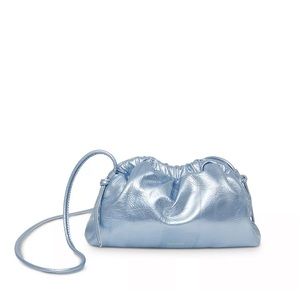 Mansur Gavriel Mini Cloud Metallic Leather Clutch NWT